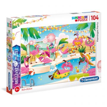 SuperColor Series 104 Brilliant - Flamingos -  104 pc puzzle